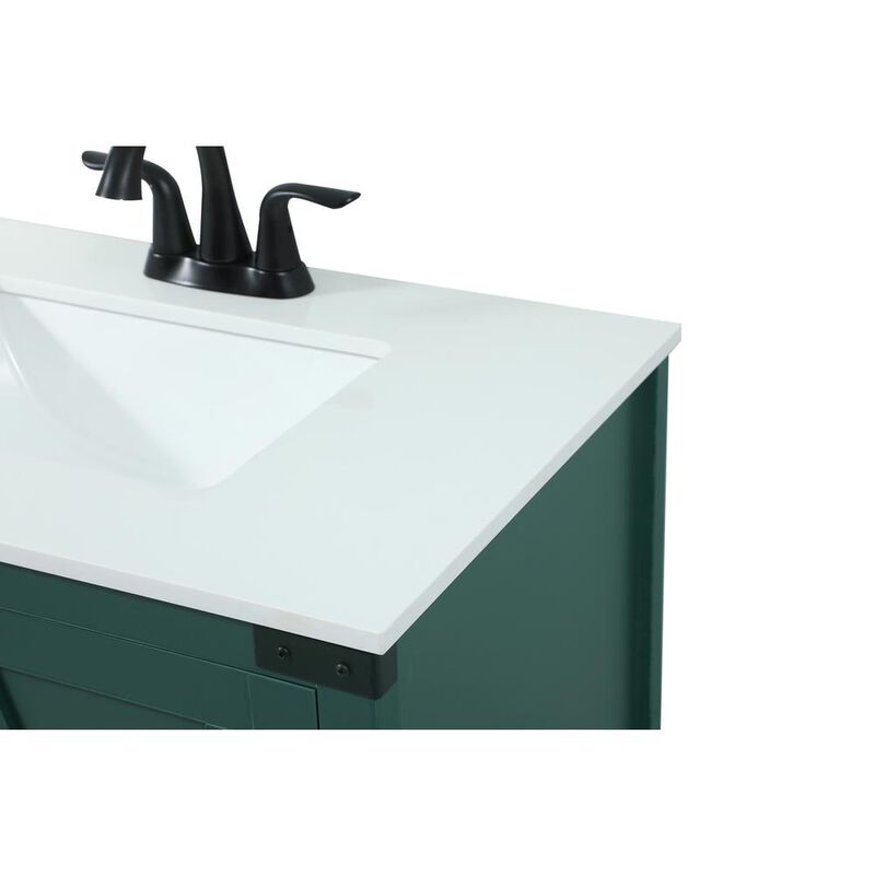 Elegant Kitchen and Bath 30 inch Single bathroom vanity in green