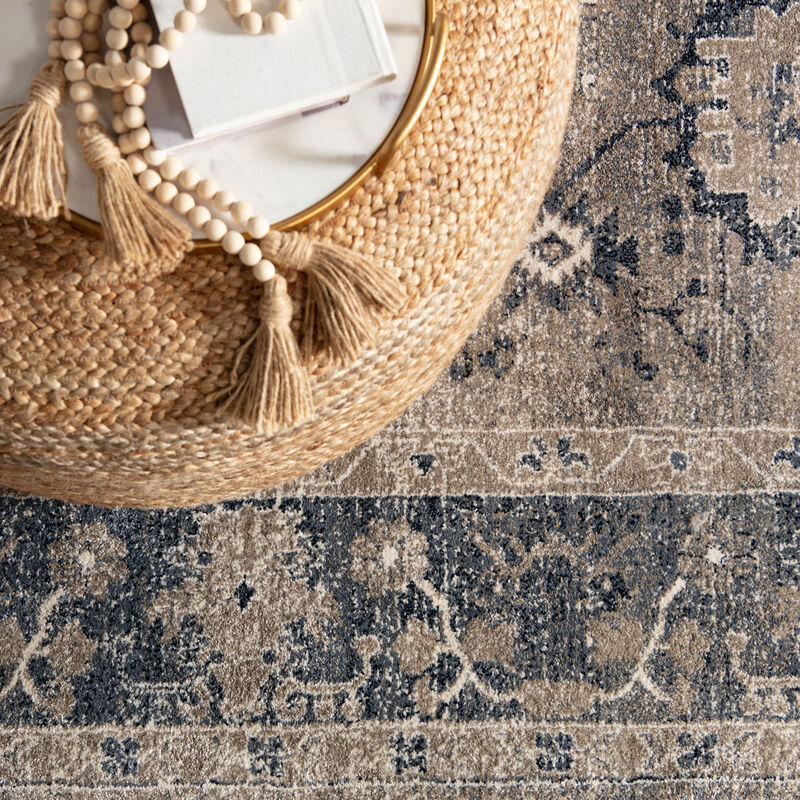 Saba Pouf in Almond Buff