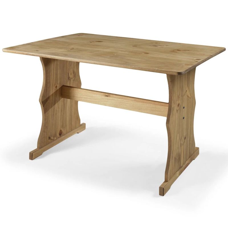 OS Home and Office Furniture Solid Pine Corner Dining Booth in Corona Brown