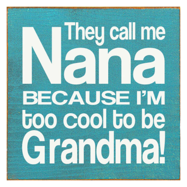 Funny Grandma and Nana Wooden Quote Sign for Wall or Shelf Display