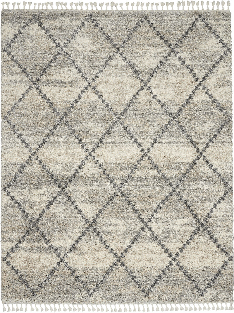 Oslo Shag OSL01 Ivory/Gray 7'10" x 10'6" Rug