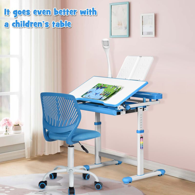 Adjustable Office Task Desk Chair, Armless Design for Comfortable Workspace