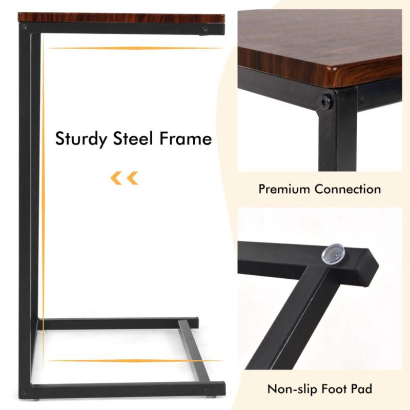 Hivvago 26 Inch Beside Sofa Laptop Holder End Stand Desk