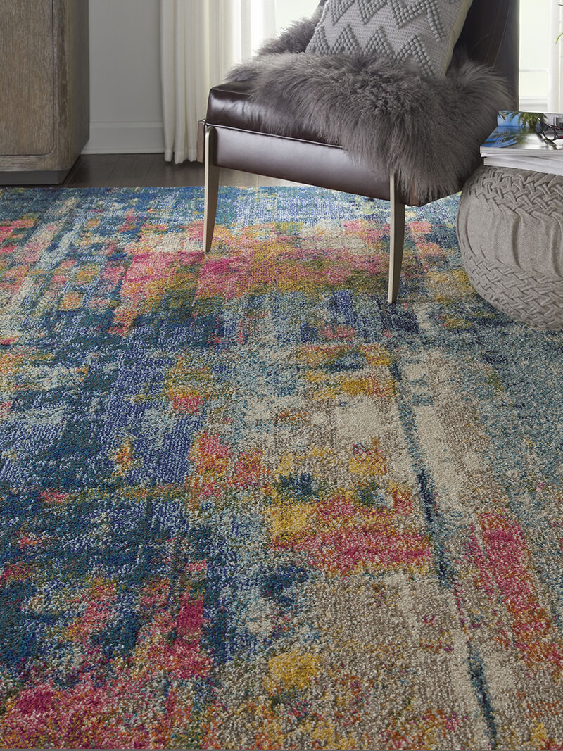 Celestial CES09 Blue/Yellow 6'7" x 9'7" Rug