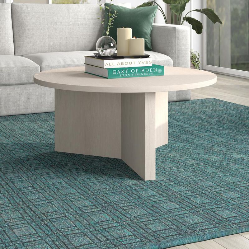 Hudson&Canal Anders 36 Wide Round Coffee Table in Alder White