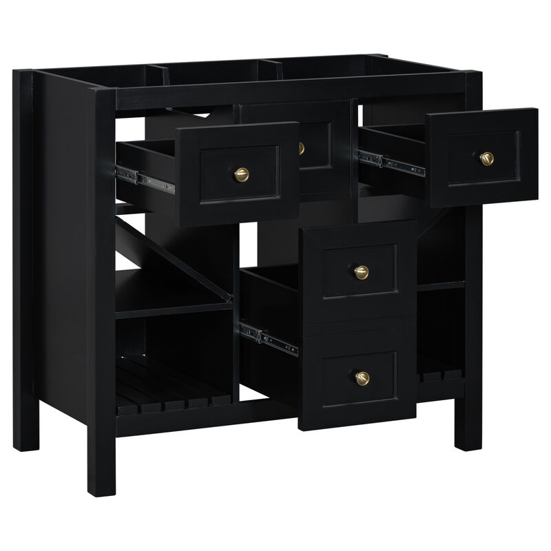 Streamdale 36" Vanity Cabinet with Drawers & Doors (Basin Sink Not Incl.)