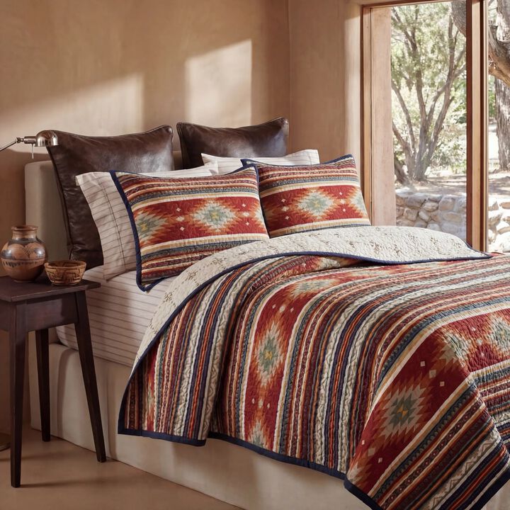 Del Sol King Reversible Quilt Set