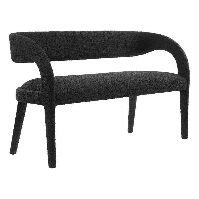 Modway Pinnacle Boucle Fabric Accent Bench in Black image number 0