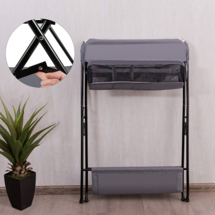 Portable Infant Changing Station Baby Diaper Table with Safety Belt