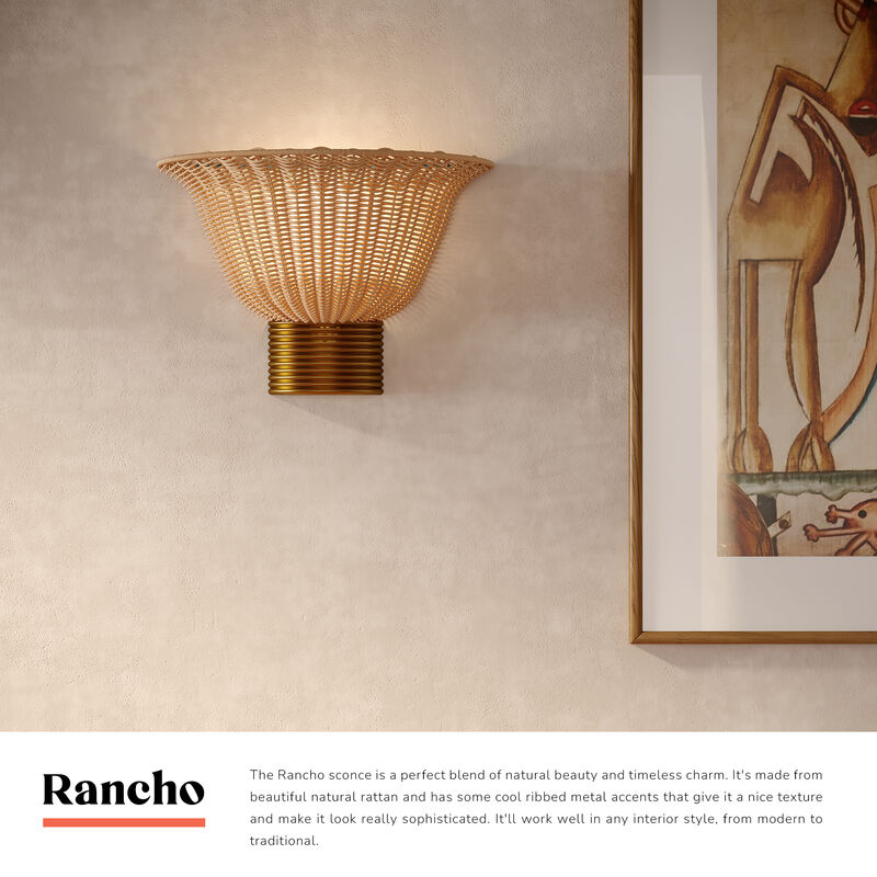 Rancho 14-in Socket Damp-Rated Wall/Vanity Light image number 6