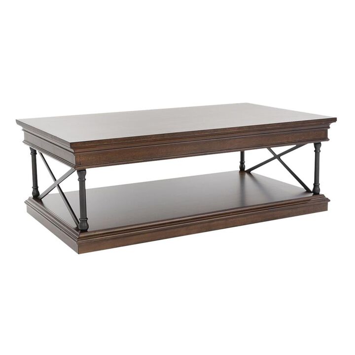 Liberty Furniture Tribeca Rectangular Cocktail Table in Cordovian Brown
