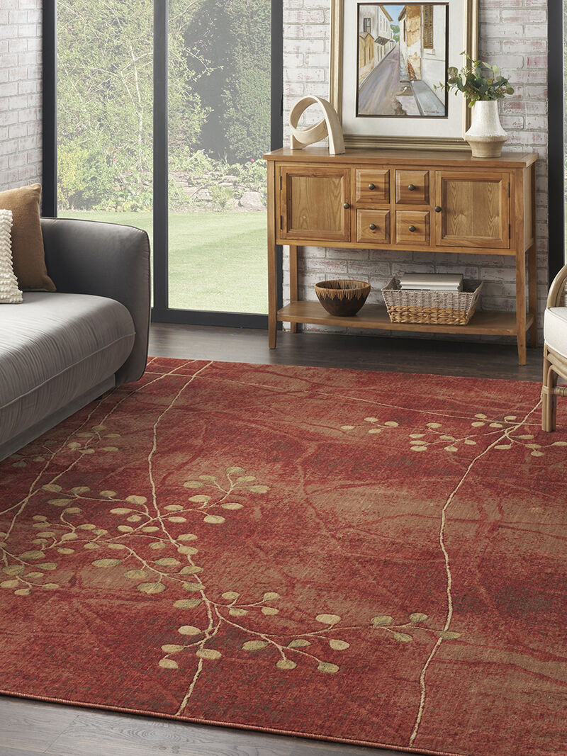 Somerset ST74 Flame 9'6" x 13' Rug image number 5