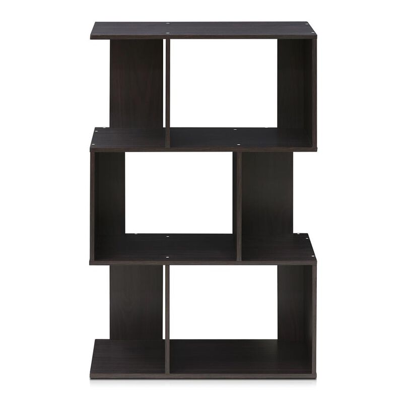 Furinno Simply Modern Open 3-Tier Open Book Shelf, Espresso