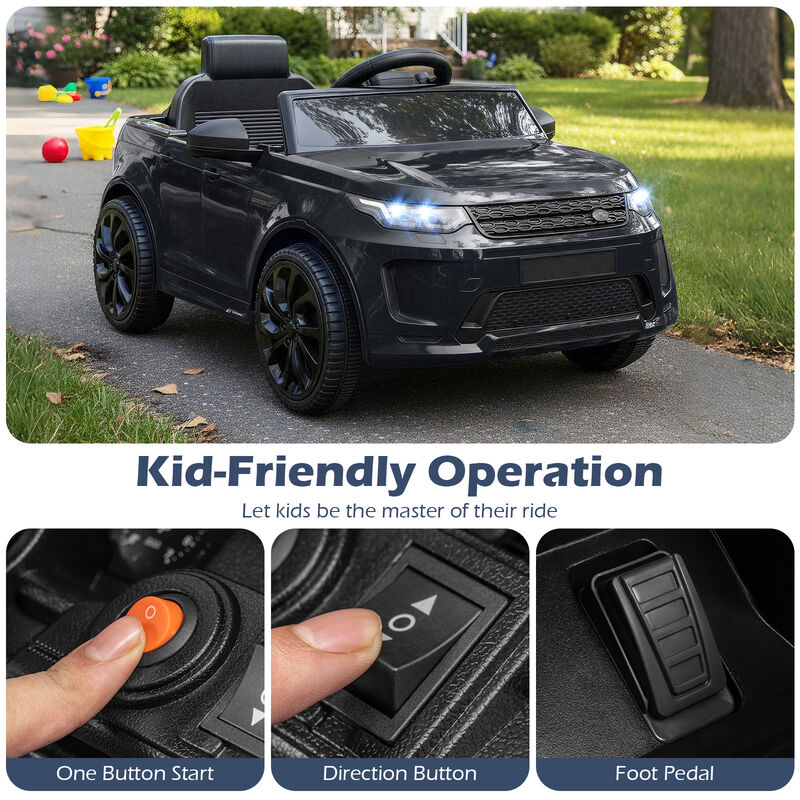12V Kids Ride On Car with Remote Control, LED Lights, Music and Safety Belt image number 5
