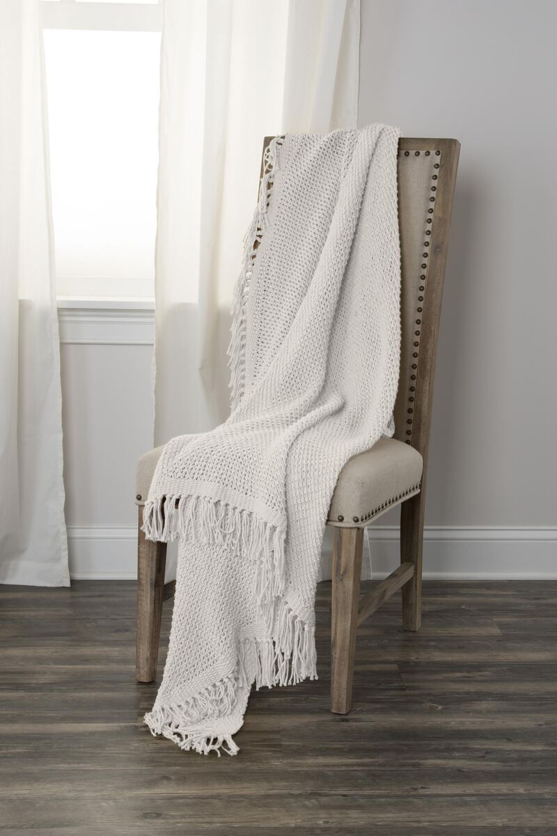 White 50" x 60" Throw Blanket