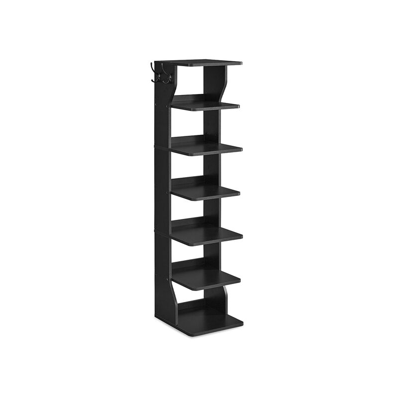 Narrow 6-Tier Shoe Organizer &ndash; Vertical Shelf Rack for Shoes in Small Hallways, Mudrooms or Bedrooms