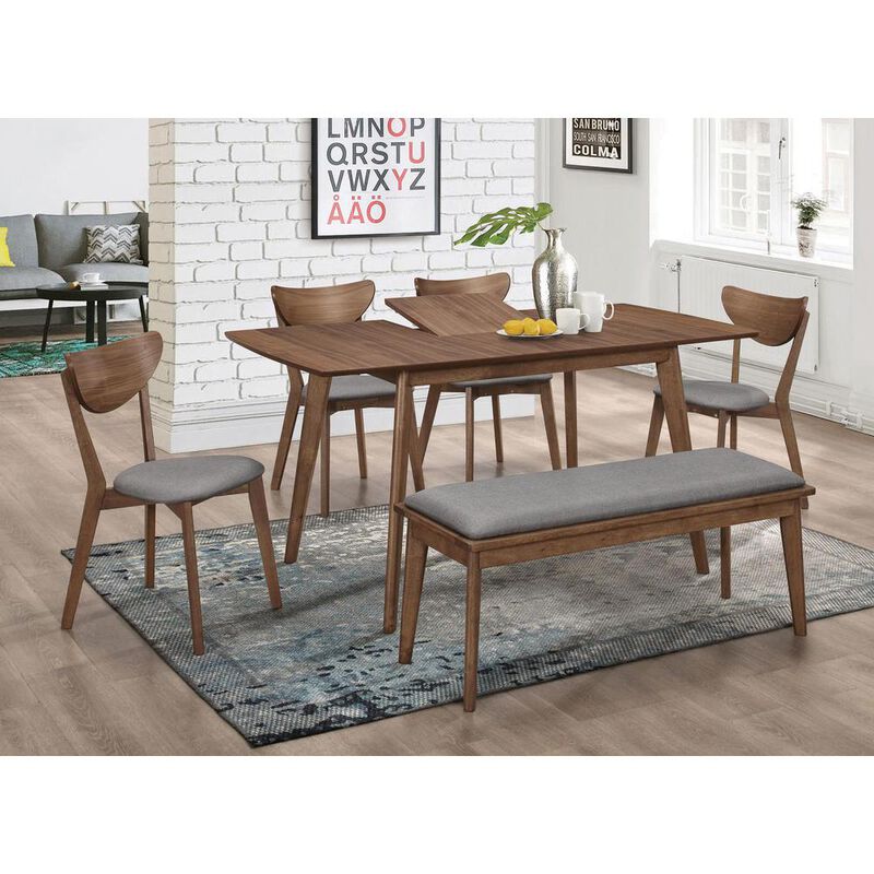 Coaster Alfredo Rectangular Dining Table Natural Walnut