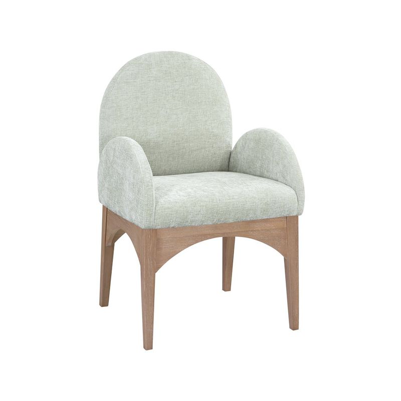 Meridian Furniture Waldorf Mint Chenille Fabric Dining Chair