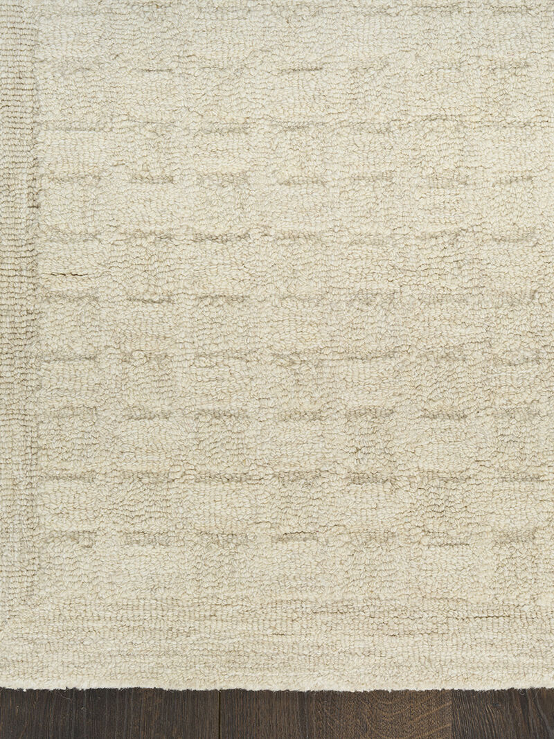 Pure Grids PGR01 Ivory/Beige 3'9" x 5'9" Rug