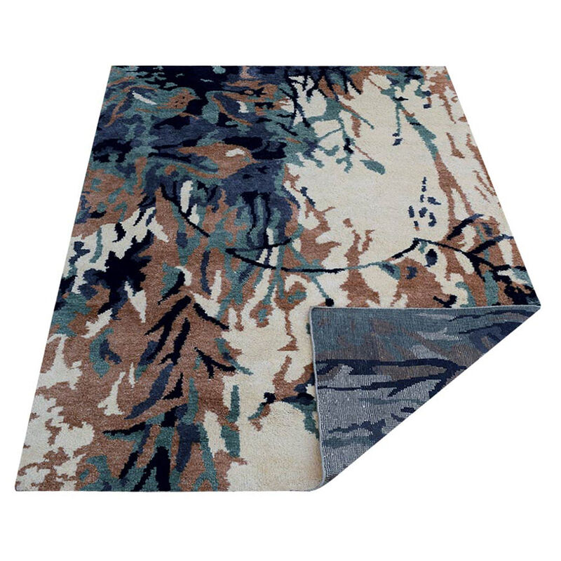 Rugsotic Carpets Hand Knotted Silk Size Area Rug Abstract Size NS0817 image number 4