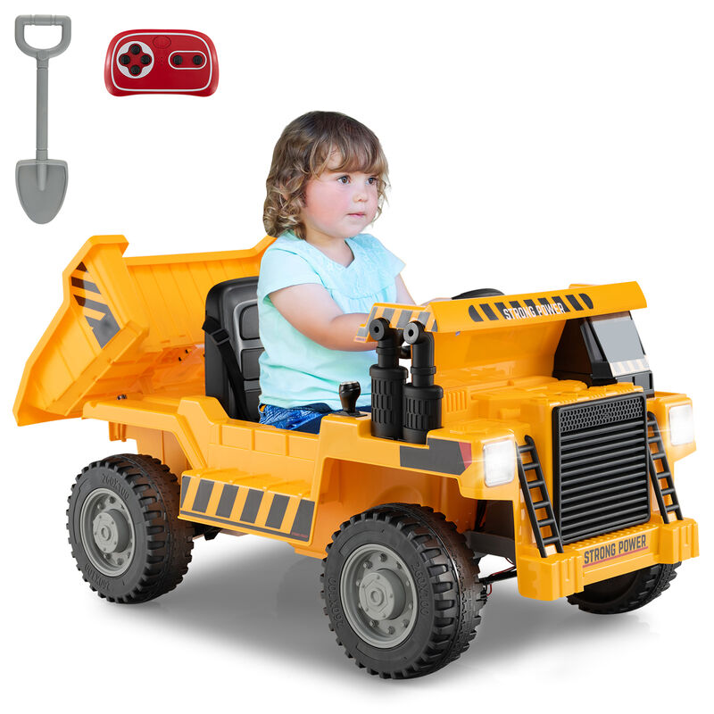Electric Kids Ride On Dump Truck with 12V Battery and Working Dump Bed image number 3