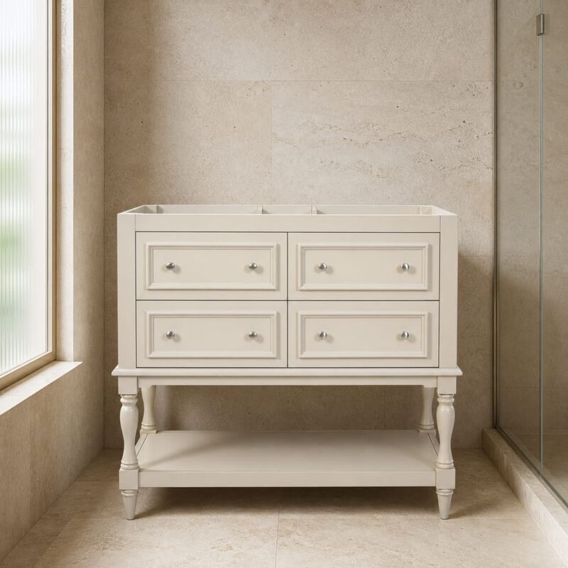 ELEMENT ACE Free Standing 36-Inch Bathroom Vanity Cabinet with 4 Drawers, Solid Wood Frame, MDF Build for Bathroom Storage image number 2