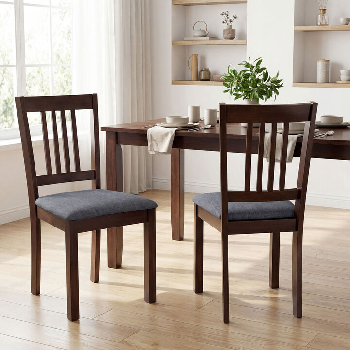 Hivvago Kitchen Chairs Set of 2 with Rubberwood Legs