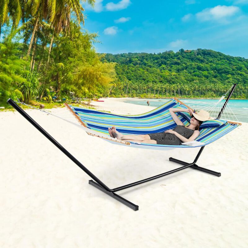 Hivvago Patio Hammock Foldable Swing Chair Bed with Detachable Pillow
