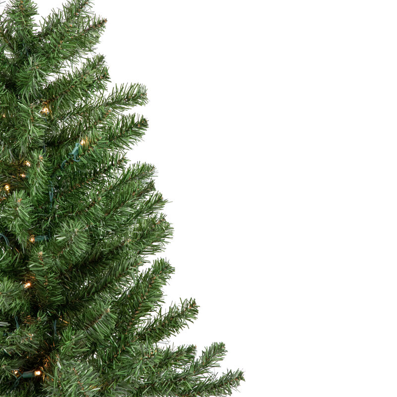 3' Pre-Lit Canadian Pine Artificial Christmas Tree  Clear LED Lights