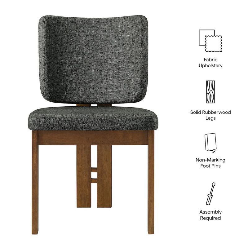 Alba Armless Upholstered Dining Chairs Set Of 2 image number 1