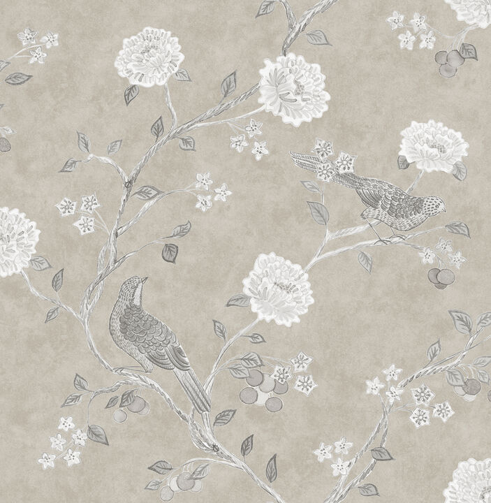 Wellesley Taupe Chinoiserie Wallpaper (Set of 2)