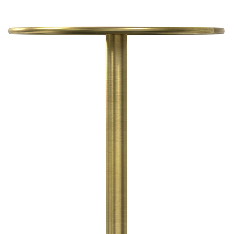 Melene Modern Contemporary 12 inch Wide Metal Side Table in Gold/Grey