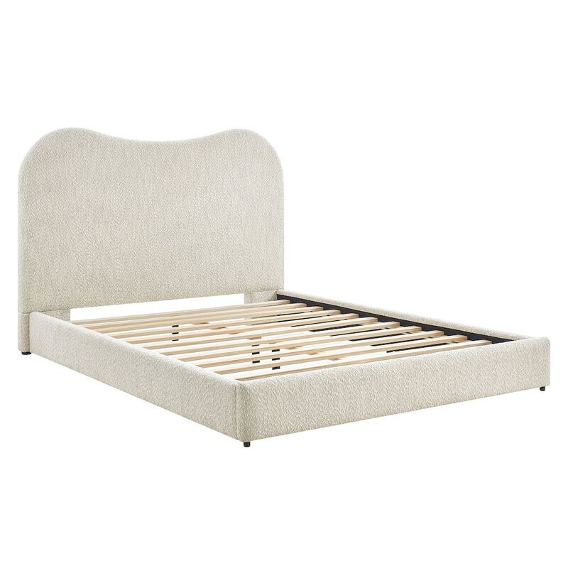 Seluna Boucle Queen Platform Bed image number 3