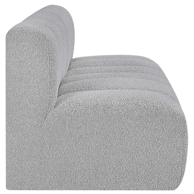Meridian Furniture Arc Grey Boucle Fabric Modular Sofa