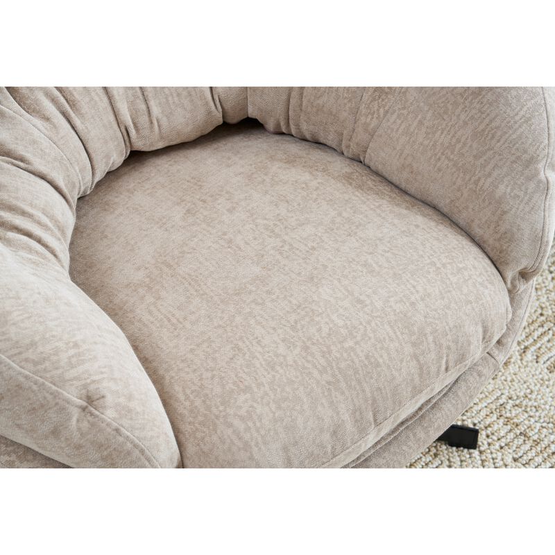 Merax Chenille Upholstered 360° Swivel Accent Chair