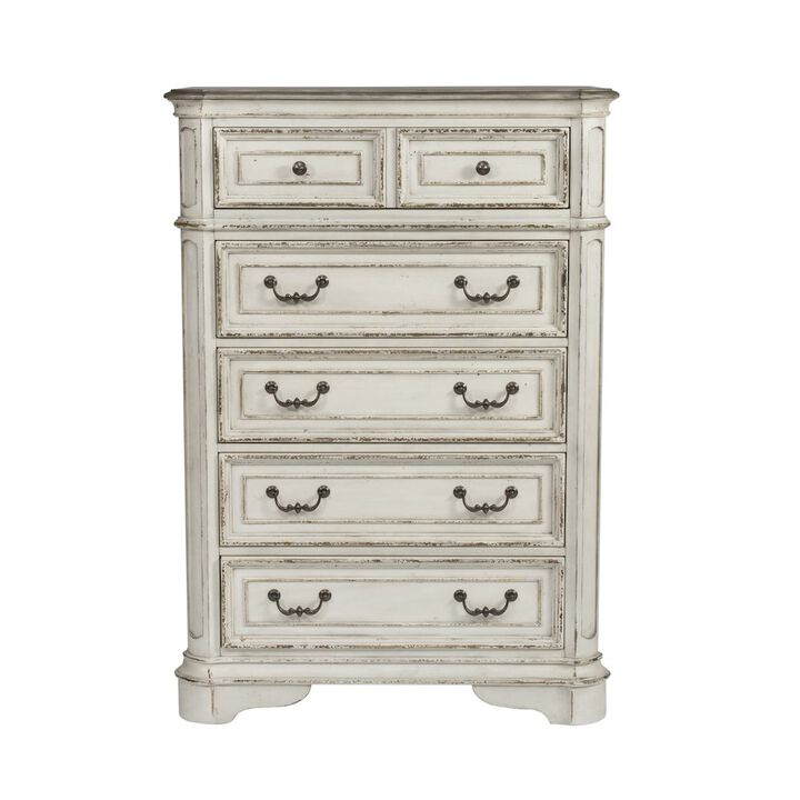 Liberty Furniture Magnolia Manor King California Upholstered Bed, Dresser & Mirror, Chest