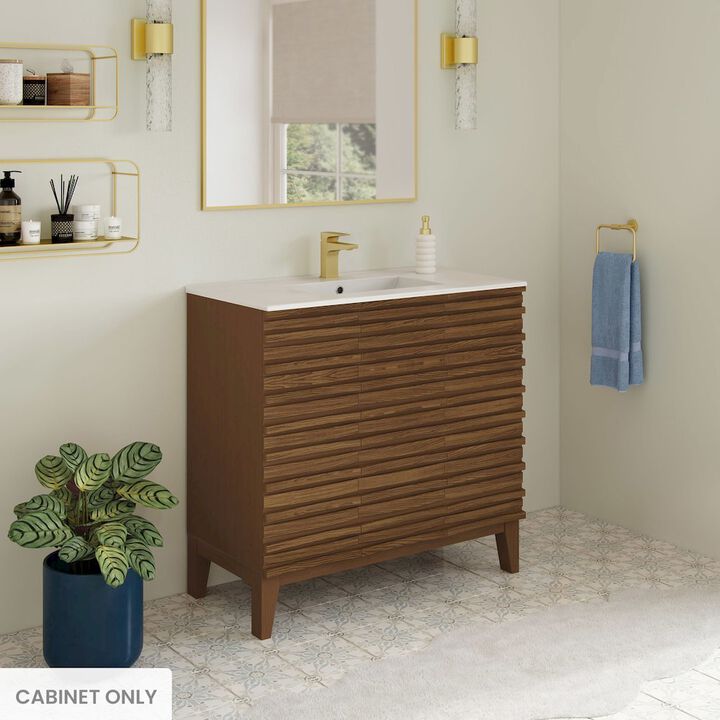 Swiss Madison Cascade 36" Bathroom Vanity in Black Cabinet Only
