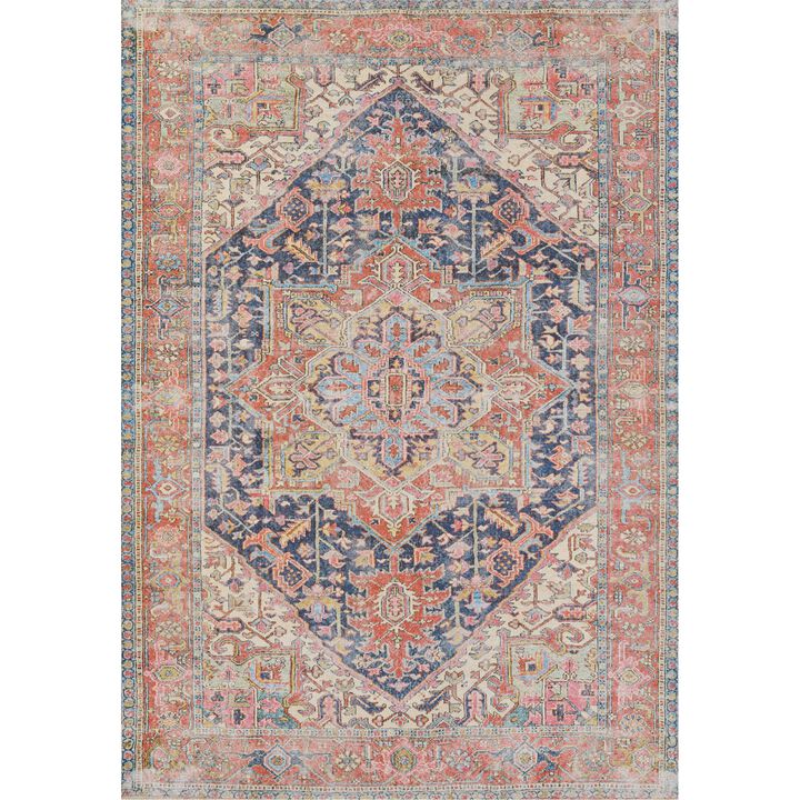 Momeni Chandler Medallion Area Rug, 2'3 X 7'6 Runner, Navy