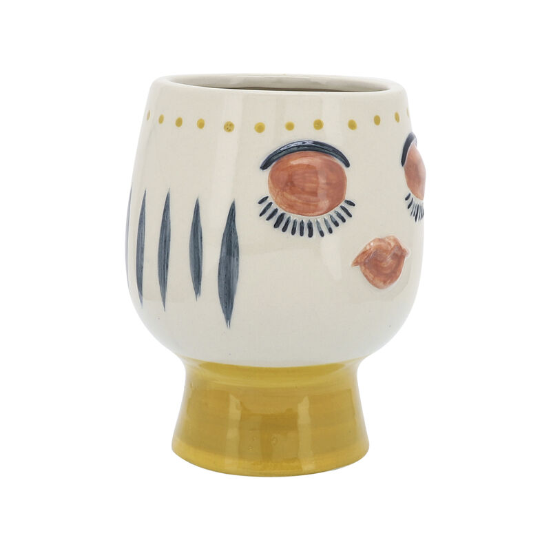 Cer, 6"d Face Vase, Multi image number 0