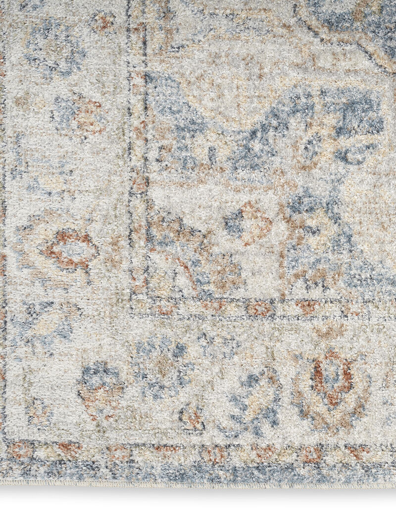 Astra Machine Washable ASW12 Denim/Multicolor 2'2" x 8' Rug