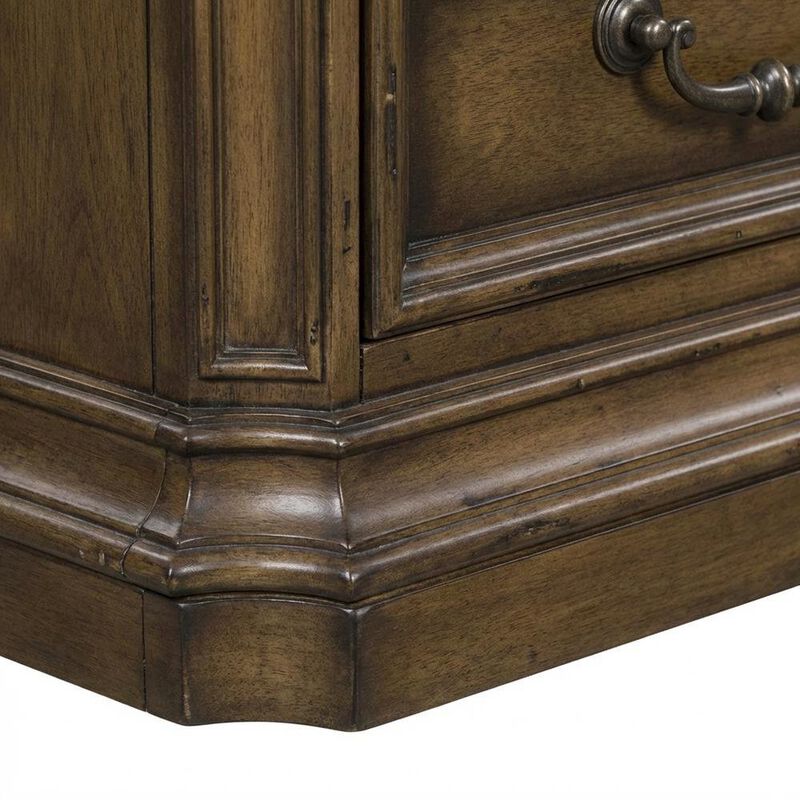 Liberty Furniture Traditional Antique Toffee Credenza with Wood Veneers and Spacious Storage image number 5