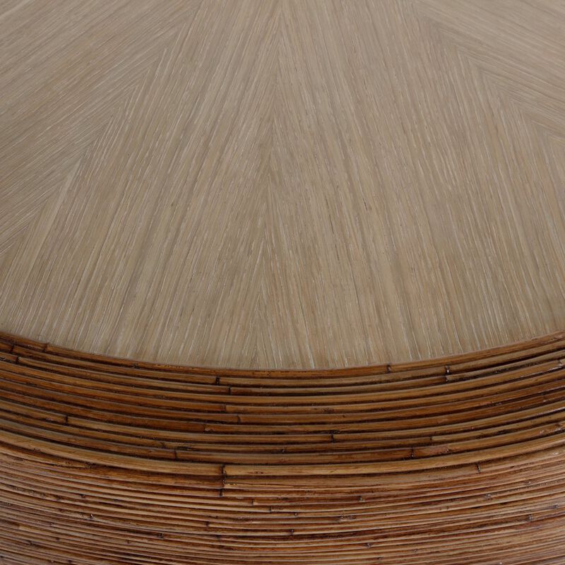 Butler Specialty Harding Rattan Drum Coffee Table, Brown