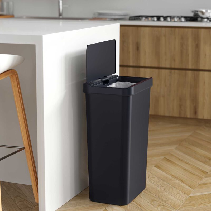 iTouchless 13.2 Gallon / 50 Liter Prime Plastic Sensor Trash Can (Black) image number 2