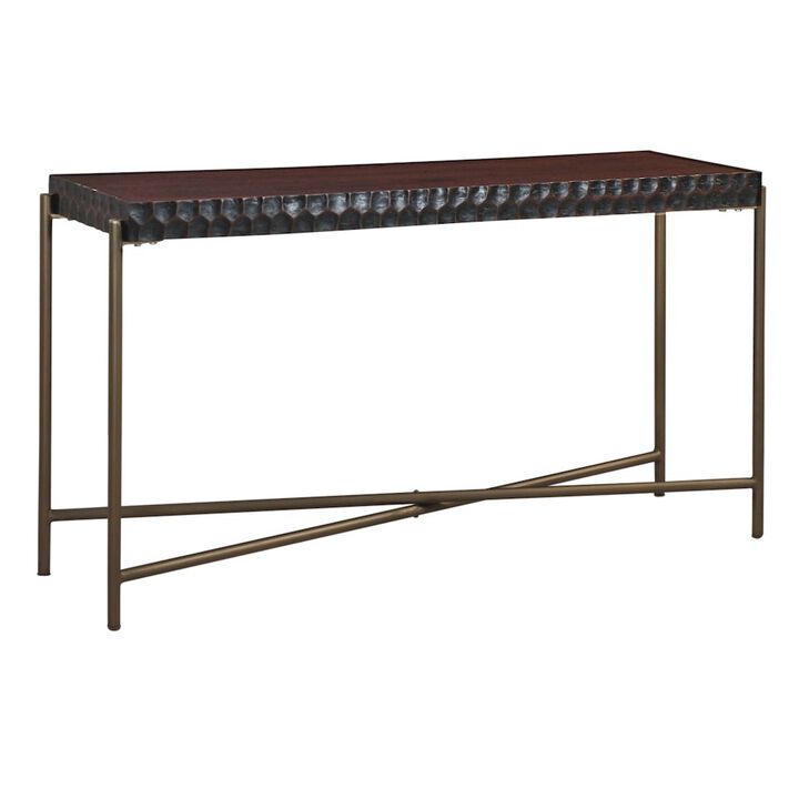World Interiors Vallarta 58" Console Table in Two Tone