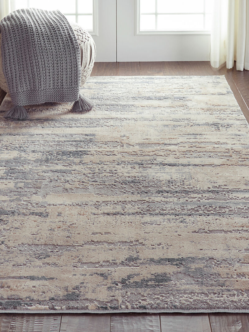 Rustic Textures RUS04 Beige/Gray 3'11" x 5'11" Rug
