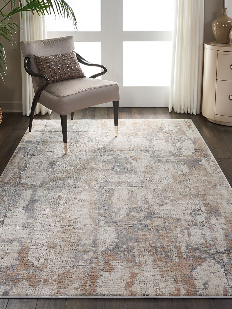 Rustic Textures RUS06 Beige/Gray 5'3" x 7'3" Rug image number 8