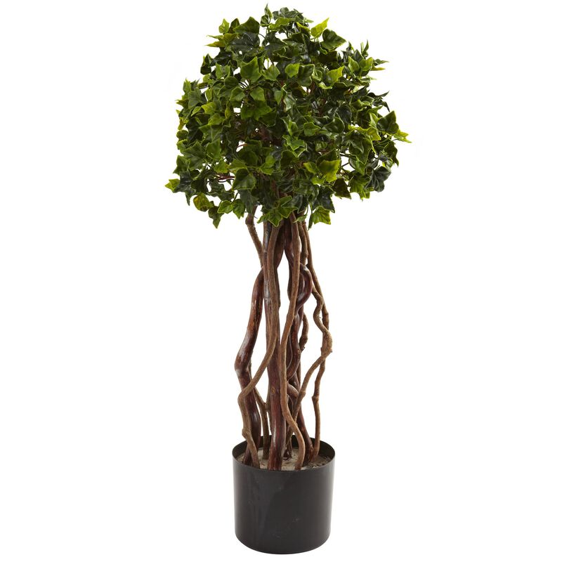 Hivvago 2.5 Feet English Ivy Topiary UV Resistant (Indoor/Outdoor)