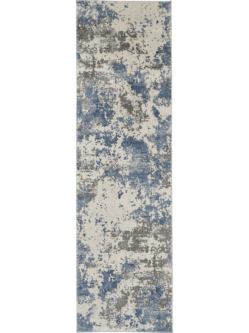 Rustic Textures RUS08 Gray/Blue 2'2" x 7'6" Rug image number 0