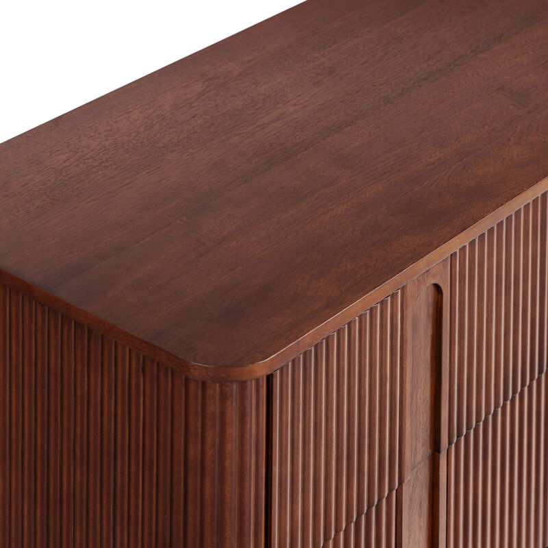 Wooden Sideboard with Adjustable Shelf Storage Cabinet image number 4