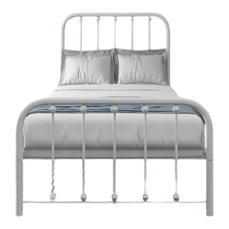 Metal Platform Bed Frame with Rounded Corners Headboard Footboard